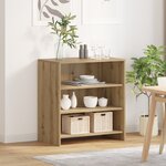 vidaXL Buffet Chêne artisanal 70x41x75 cm Bois d'ingénierie