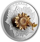 Pièce de monnaie en Argent 50 Dollars g 155.5 (5 oz) Millésime 2025 GOLDFINCH AND THE BLOOM