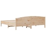 vidaXL Cadre de lit sans matelas 200x200 cm bois massif de pin