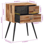 vidaXL Table de chevet 47x31 5x60 cm bois massif de teck