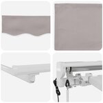 vidaXL Auvent rétractable électrique Gris clair et blanc 3 x 2 5 m
