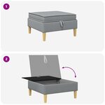 vidaXL Sofa avec rangement Tissu