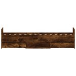 vidaXL Cadre de lit tête de lit et pied de lit chêne fumé 75x190 cm