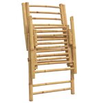 vidaXL Chaises inclinables de jardin pliantes lot de 4 coussins bambou