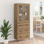 vidaXL Haut Armoire avec tiroir Chêne artisanal 69 5 x 34 x 180 cm