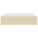 vidaXL Lit avec rangement et matelas Crème 160 x 200 cm Polyester