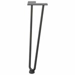 vidaXL Pieds en épingle à cheveux pour table basse 4 pièces Anthracite 42 cm Acier massif