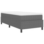 vidaXL Lit boxspring avec matelas - Gris clair 80 x 200 cm en velours côtelé