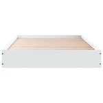 vidaXL Cadre de lit sans matelas blanc 90x200 cm bois d'ingénierie