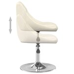 vidaXL Chaises pivotantes à manger lot de 6 Crème Velours