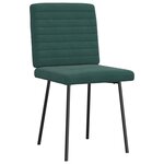 vidaXL Chaises à manger lot de 2 Vert foncé Velours