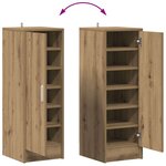 vidaXL Armoire à chaussures chêne artisanal 32x35x92cm bois ingénierie