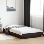 vidaXL Cadre de lit avec lumières LED sans matelas noir 75x190 cm