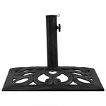 vidaXL Socle de parasol Noir 47x47x33 cm Fonte