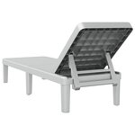 vidaXL Chaise longue réglable en hauteur à 4 positions polypropylène
