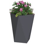 vidaXL Jardinière Anthracite 50 x 50 x 75 cm Acier
