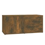 vidaXL Meuble TV Chêne fumé 80x34x36 cm Bois d'ingénierie