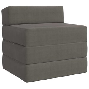 vidaXL Canapé-lit pliable Gris clair 200 x 70 x 15 cm