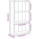 vidaXL Armoire murale de salle de bain Gris Béton 40 x 14 x 70 cm