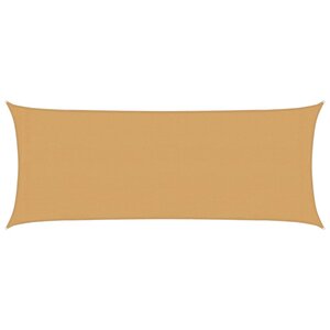 vidaXL Voile d'ombrage 160 g/m² rectangulaire sable 2x4 5 m PEHD