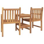 vidaXL Chaises de Jardin Marron 152 x 63 x 89 cm Bois de teck solide