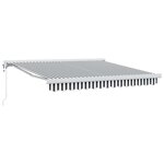 vidaXL Auvent rétractable anthracite/blanc 3x2 5 m tissu et aluminium