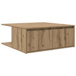 vidaXL Table basse chêne artisanal 80 x 80 x 31 cm Bois d'ingénierie