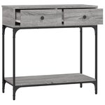 vidaXL Table console sonoma gris 75x34 5x75 cm bois d'ingénierie