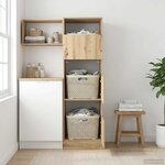 vidaXL Armoire à Laver avec stockage Chêne artisanal Bois d'ingénierie