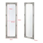 Miroir mural 132 x 42 x 3 5 cm argenté 03_0007906