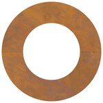 vidaXL adapté pour anneau d'arbre plat Marron Ø40 / 70 cm Acier Corten