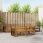 vidaXL Ensemble de canapés d'extérieur 7 Pièces Naturel
