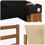vidaXL Ensemble de canapés d'extérieur 5 pc Naturel et Beige