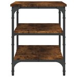 vidaXL Banc à chaussures chêne fumé 70x38 5x49 cm bois d'ingénierie