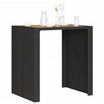 vidaXL Table de bar de jardin et dessus en bois acacia résine tressée