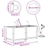 vidaXL Jardinières de jardin 1 pc Blanc 80 x 40 x 37.5 cm Plastique