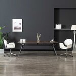 vidaXL Chaise pivotante de bureau Blanc Similicuir