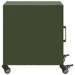vidaXL Table de chevet vert olive 36x39x43 5 cm acier