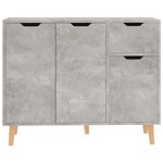 vidaXL Buffet gris béton 90x30x72 cm bois d'ingénierie