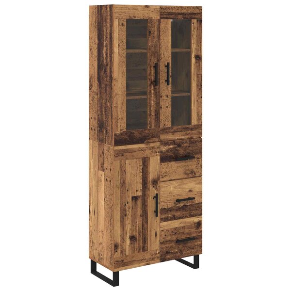 vidaXL Haut Armoire avec tiroir 2 Pièces Bois Ancien Bois d'ingénierie