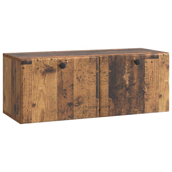 vidaXL Meuble TV mural 78 5 x 31 x 30 cm Bois ancien Bois d'ingénierie