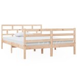 vidaXL Cadre de lit sans matelas bois massif 140x190 cm