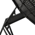 vidaXL Chaises longues lot de 2 avec table noir résine tressée