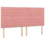 vidaXL Sommier à lattes de lit avec matelas LED Rose 160x200cm Velours