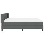 vidaXL Lit ressort avec matelas  gris foncé  180 x 200 cm  tissu