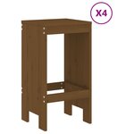 vidaXL Ensemble de bar de jardin 5 Pièces marron miel bois de pin massif