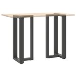 vidaXL Pieds de table de bar en T  2 pièces  anthracite  50 x 35 x (90-91) cm  acier
