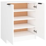 vidaXL Armoire à chaussures Blanc 59x35x70 cm Bois d'ingénierie