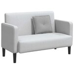 vidaXL Coussin de Dos Gris nuage 50 x 19 x 45 cm tissu