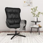 vidaXL Chaise de relaxation Noir Similicuir